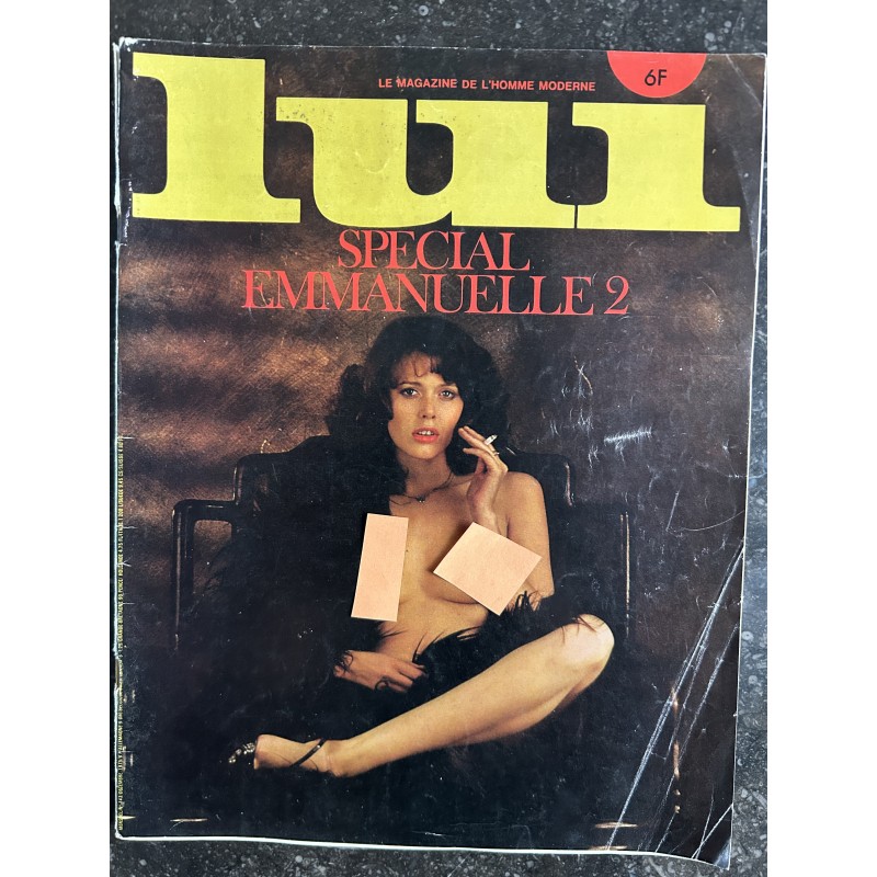 LUI 143 DECEMBRE 1975 COVER SYLVIA KRISTEL EMMANUELLE ARSAN CATHERINE RIVET NUES INTERVIEW JAMES BALDWIN ASLAN