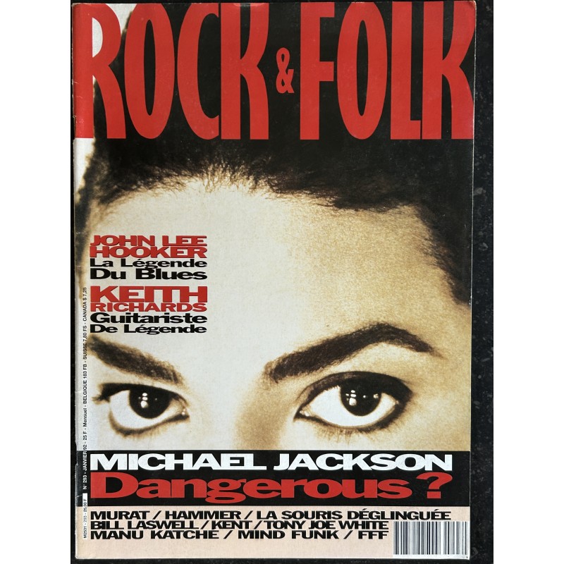 ROCK & FOLK 293 1992 Michael Jackson Dangerous ? Keith Richards - Murat - John Lee Hooker