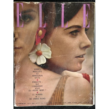 ELLE 963 5 juin 1964 Mode Robes-maillots et manteaux d'été - Le roman de James Bond Casino Royal