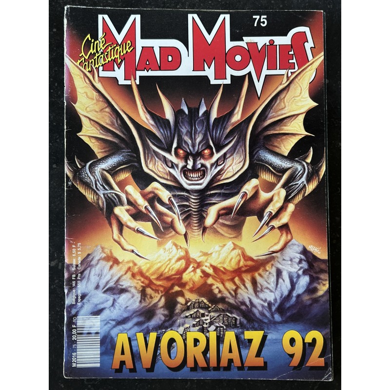 Ciné Fantastique MAD MOVIES  n° 75  - 1992 -  SPECIAL AVORIAZ 1992  FREDDY 6  La famille Adams