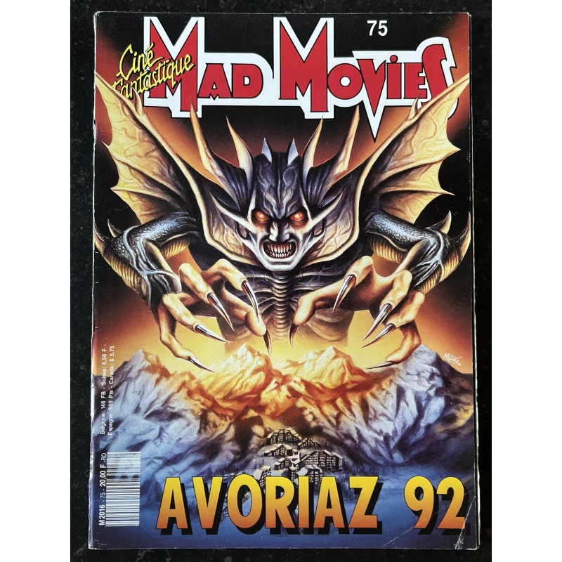 Ciné Fantastique MAD MOVIES  n° 75  - 1992 -  SPECIAL AVORIAZ 1992  FREDDY 6  La famille Adams