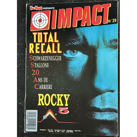 MAD MOVIES IMPACT 29 OCTOBRE 1990 ARNOLD SCHWARZENEGGER SYLVESTER STALLONE 20 ANS TOTAL RECALL ROCKY 5