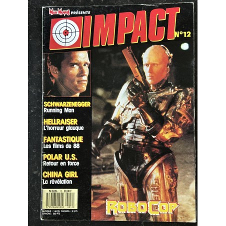 MAD MOVIES IMPACT 12 DECEMBRE 1987 ROBOCOP ARNOLD SCHWARZENEGGER RUNNING MAN DARTY DANCING BRIGITTE LAHAIE