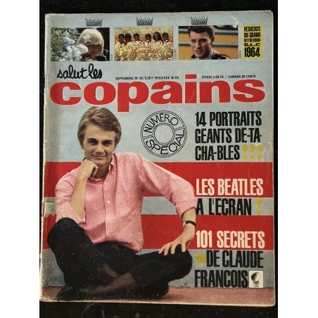 Salut les Copains N° 26 - 09 1964 - Beatles Claude François France Gall Elvis - Manque les portraits