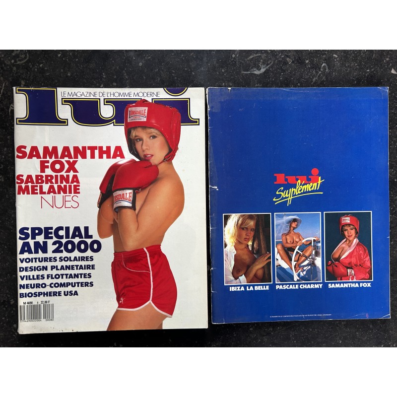 LUI 008 1988 COVER SAMANTHA FOX SABRINA MELANIE PASCAL CHARMY EMMANUELLE 6 + FASCICULE