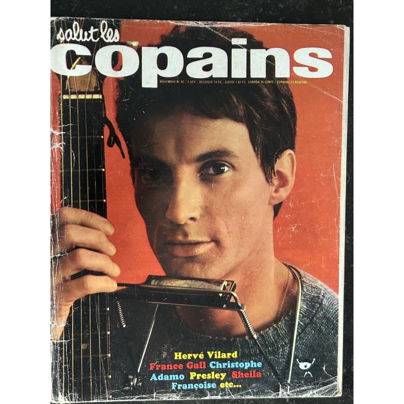 Salut les Copains N° 40   - 11 1965 - Hervé VILARD FRANCE GALL CHRISTOPHE ADAMO PRESLEY SHEILA HARDY
