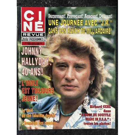 CINE TELE REVUE 1983 06 05 n° 23 Johnny Hallyday 40 ans J.R. Dallas John Travolta Staying alive + Poster Miou Miou