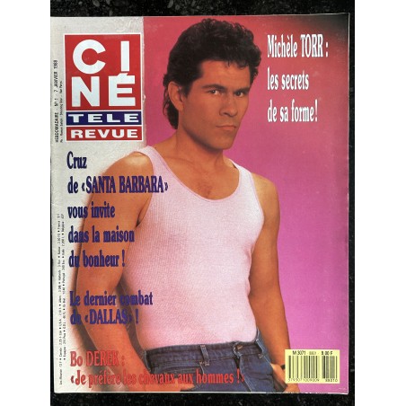 CINE TELE REVUE 1988 01 01 n° 1 Cruz Santa Barbara Dallas Bo Derk Michèle Torr + Poster Julien Clerc