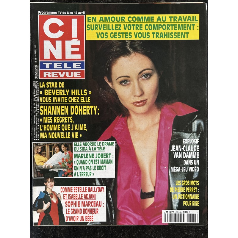 CINE TELE REVUE 1995 04 06 n° 14 Shannen Doherty Berverly Hills Jean-Claude Van Damme Sophie Marceau Marlène Jobert
