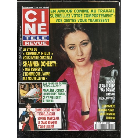 CINE TELE REVUE 1995 04 06 n° 14 Shannen Doherty Berverly Hills Jean-Claude Van Damme Sophie Marceau Marlène Jobert