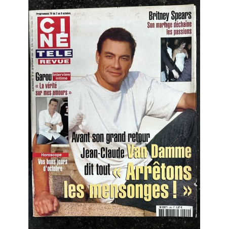 CINE TELE REVUE 2004 09 30 n° 40 Jean-Claude Van Damme - Britney Spears - Garou