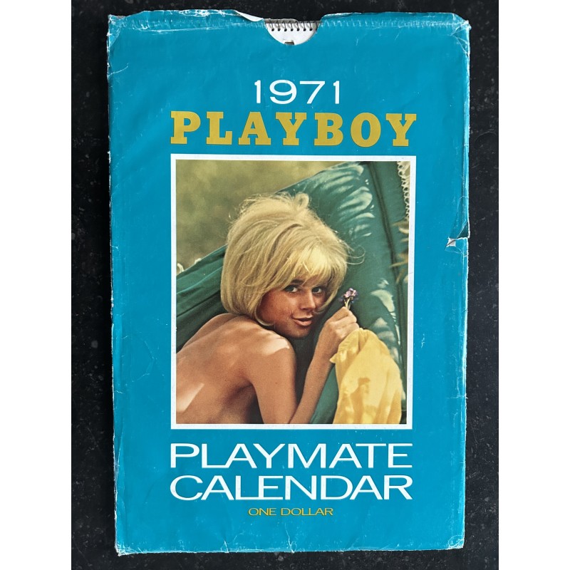 PLAYBOY 1971 Playmate Calendar - Copyright 1970 by Playboy + Pochette - One Dollar