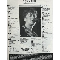CHANSON MAGAZINE n° 18 JUIN 1985 COVER ALAIN BASHUNG A LA VIE A LA MORT VERONIQUE SANSON CLAUDE NOUGARO