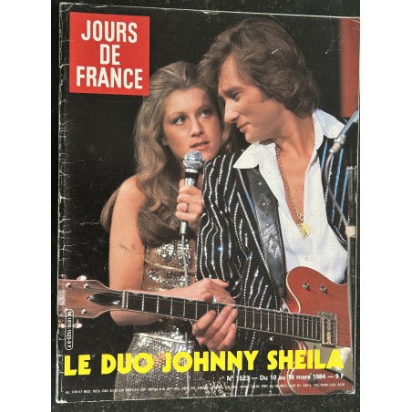 JOURS DE FRANCE 1523 MARS 1984 COVER Johnny Hallyday Sheila le Duo