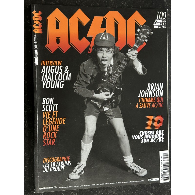 Vibrations Collector HS 29 AC/DC Angus & Malcom Young Bon Scott Brian Johnson Discographie 84 pages - 2010