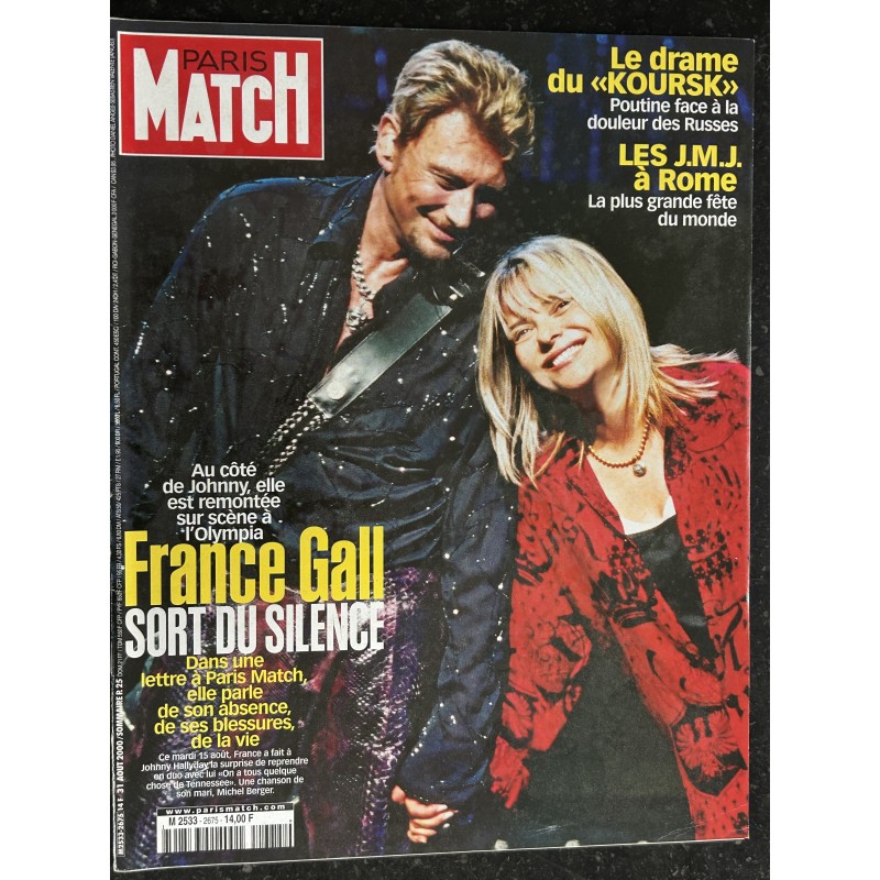 PARIS MATCH N° 2675 aout 2000 France Gall sort du silence - Joe Dassin - Hélène Ségara