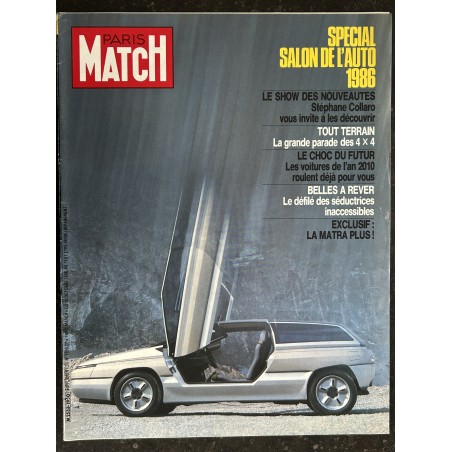 PARIS MATCH Supplément du N° 1950 - Spécial salon de l'auto 1986