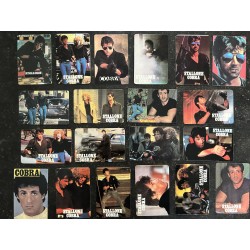 20 mini calendriers 1987 Sylvester Stallone Cobra 9,5 x 6,5 cm - Italie