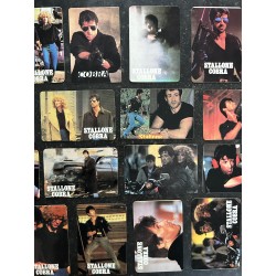 20 mini calendriers 1987 Sylvester Stallone Cobra 9,5 x 6,5 cm - Italie