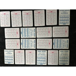 20 mini calendriers 1987 Sylvester Stallone Cobra 9,5 x 6,5 cm - Italie