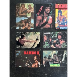 10 mini calendriers 1986 1987 Sylvester Stallone Rambo 9,5 x 6,5 cm - Italie