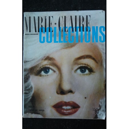 MARIE CLAIRE COLLECTIONS N° 59 Septembre 1959 MARILYN MONROE L'enfant qui manque à son bonheur