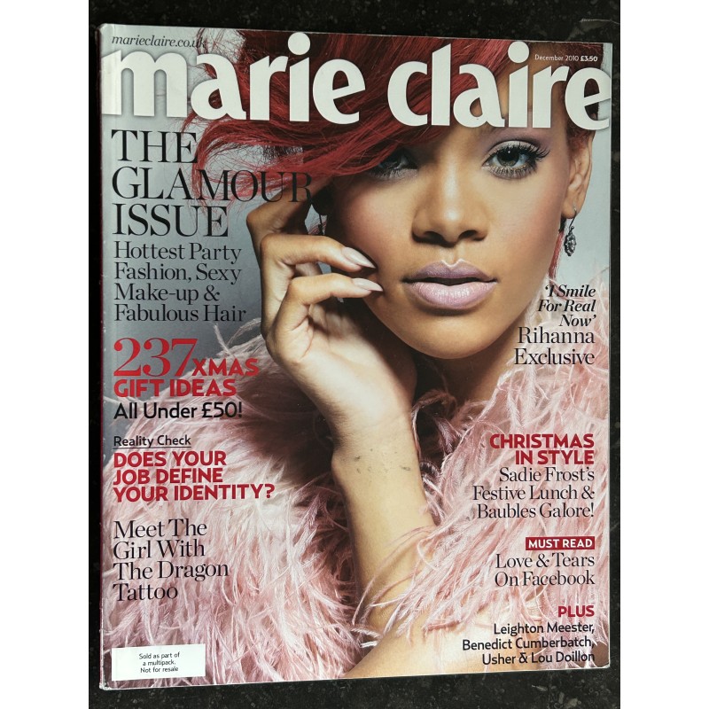 MARIE CLAIRE UK N° 268 December 2018 Cover Rihanna Exclusive - The Glamour issue - 372 pages
