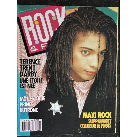 ROCK & FOLK 249 TERENCE TRENT D'ARBY MÖTLEY CRÜE PRINCE DUTRONC + SUP MAXI ROCK 16 pages