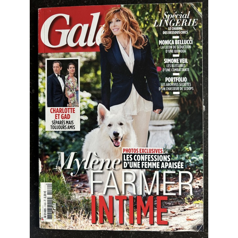 GALA 1169 novembre 2015 COVER MYLENE FARMER INTIME - Spécial Lingerie - Monica Bellucci