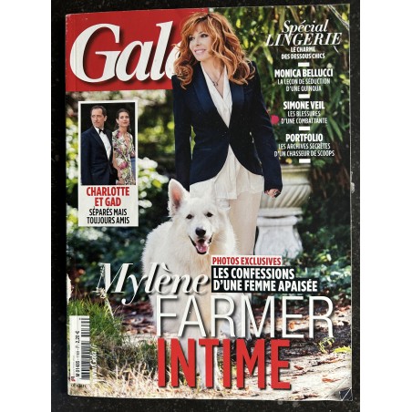 GALA 1169 novembre 2015 COVER MYLENE FARMER INTIME - Spécial Lingerie - Monica Bellucci