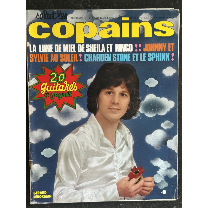 Salut les Copains N°128 - 04 1973 - SHEILA RINGO JOHNNY HALLYDAY SYLVIE VARTAN Patrick JUVET CHARDEN STONE