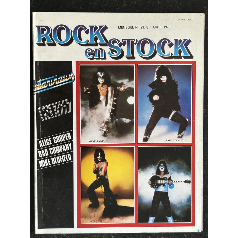 ROCK en STOCK 1979 n° 23 Interview Kiss Alice Cooper Bad Company Mike Oldfield