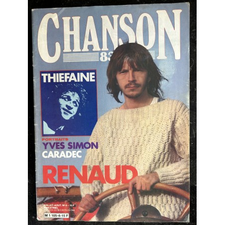 CHANSON 83 n° 4 1983 COVER RENAUD HUBERT-FELIX THIEFAINE YVES SIMON CARADEC