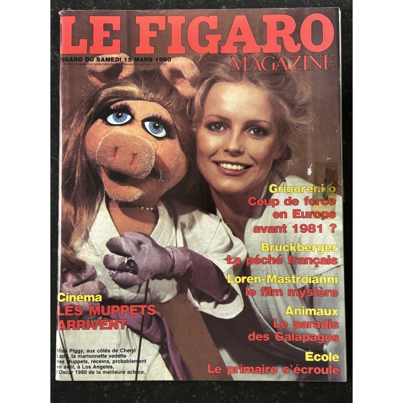LE FIGARO magazine - 15 mars 1980 - Les Muppets arrivent au cinéma -Oscar pour Piggy ? Jim Henson 4 pages
