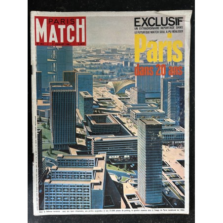 PARIS MATCH N° 951 1ER juillet 1967 PARIS dans 20 ans Extraordinaire reportage dans le futur - Paris la Défense Cover