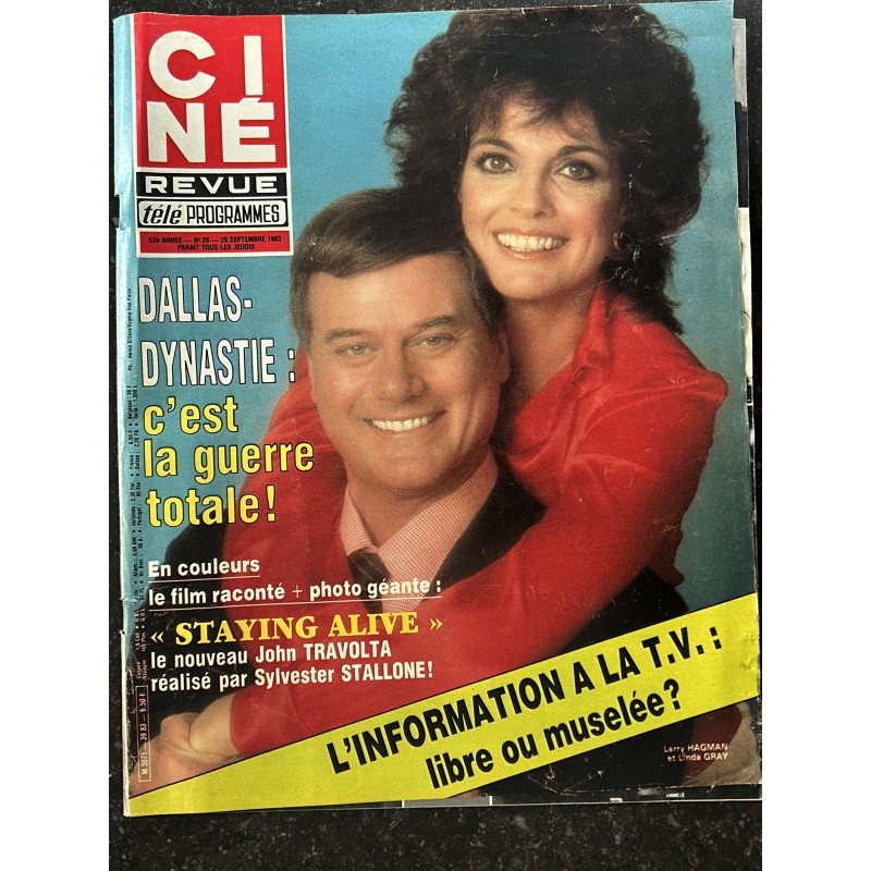 CINE TELE REVUE 1983 09 23 n° 39 Dallas Dynastie - Staying alive + Poster John Travolta