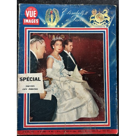 Point de Vue 461 12 avril 1957 n° Spécial ELISABETH II à Paris - Toutes les photos - 36 pages