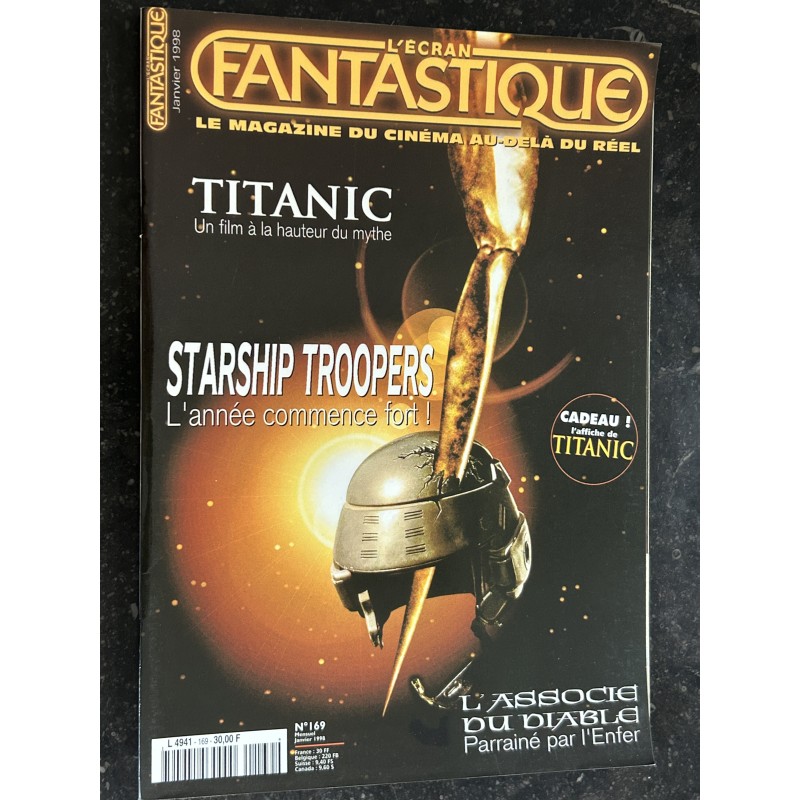 L'écran fantastique n° 169 James Cameron Titanic - Starship Troopers Paul Verhoeven  + Affiche Titanic