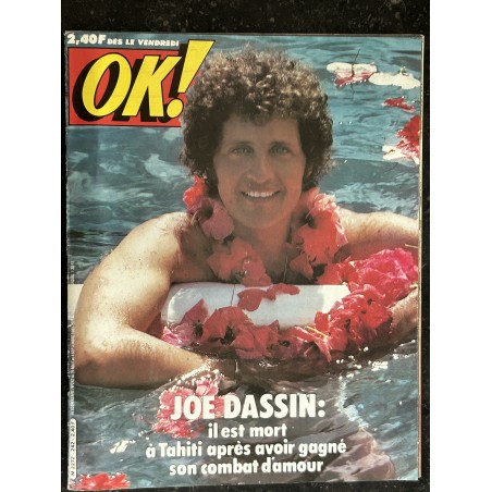 OK ! âge tendre 242 Aout 1980 - Joe Dassin Mort à Tahiti - Brooke Shields - France Gall Michel Berger