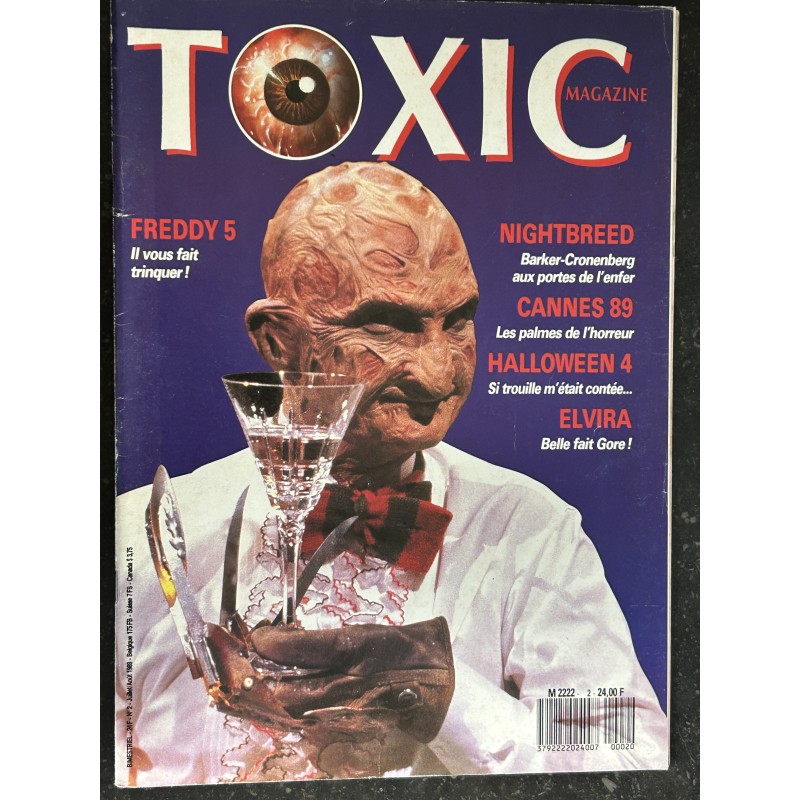 TOXIC n°  2 - Freddy 5 - Nightbreed - Cannes 89 - Halloween 4 - Elvira  - 52 pages - 1989 06