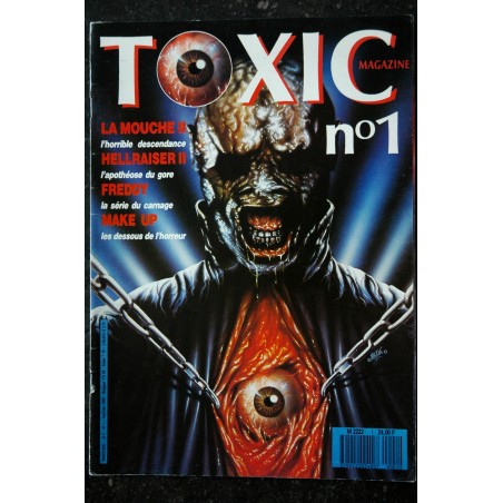 TOXIC n°  1 - La Mouche II - Hellraiser II - Freddy - Make Up - 52 pages - 1989 04