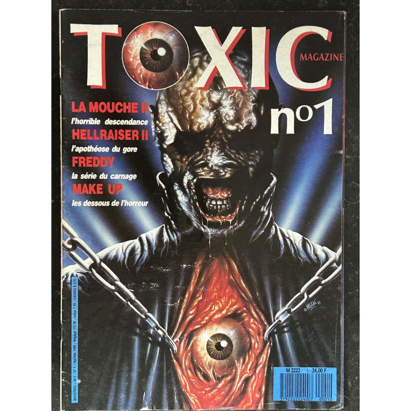 TOXIC n°  1 - La Mouche II - Hellraiser II - Freddy - Make Up - 52 pages - 1989 04