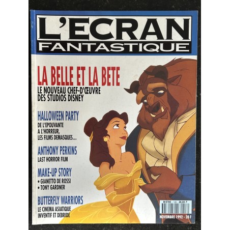 L'écran fantastique n° 128 novembre 1992 La Belle et la Bête - Anthony Perkins - Halloween Party - Butterfly Warriors