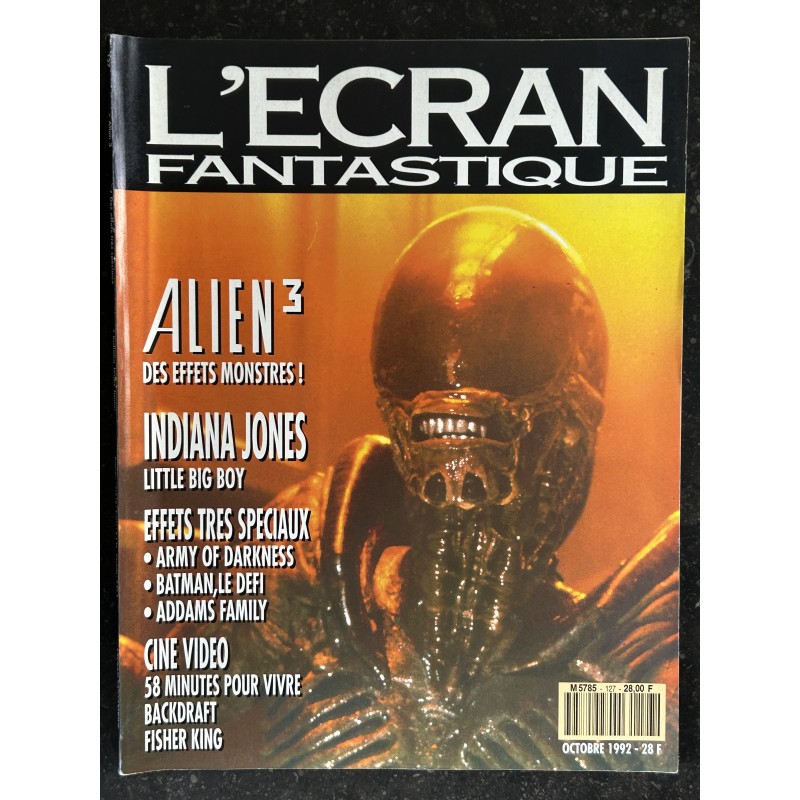 L'écran fantastique n° 127 Octobre 1992 Alien 3 Indiana Jones Army Of Darkness Batman Le Défi Addams Family