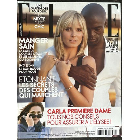 ELLE 3241 11 février 2008 Seal & Heidi Klum Manger Sain Carla Bruni Première Dame