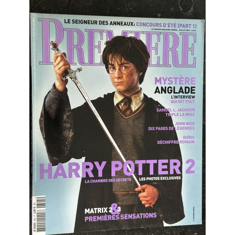 PREMIERE 305 Juillet 2002 Harry Potter 2 Matrix Jean-Luc Anglade John Woo Samuel L. Jackson Duris Romain