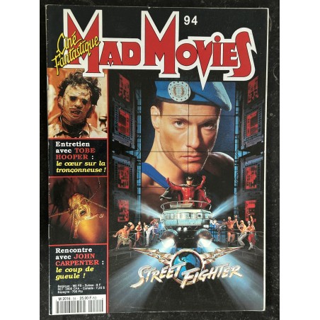 Ciné Fantastique MAD MOVIES  n° 94  1995 JEAN-CLAUDE VAN DAMME STREET FIGHTER  Tobe HOOPER  JOHN CARPENTER Star Trek GENERATIONS