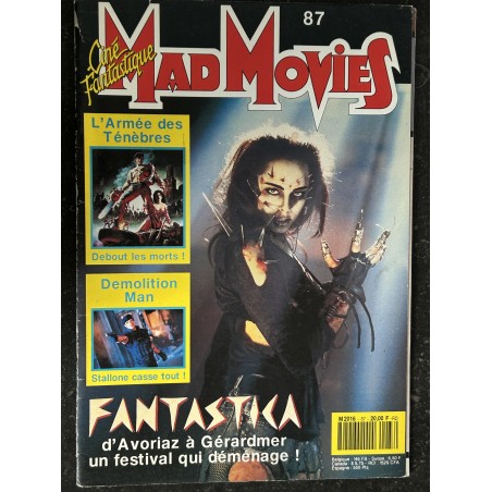Ciné Fantastique MAD MOVIES  n° 87 - 1994 - FANTASTIKA  L'armée des ténèbres  STALLONE Demolition Man