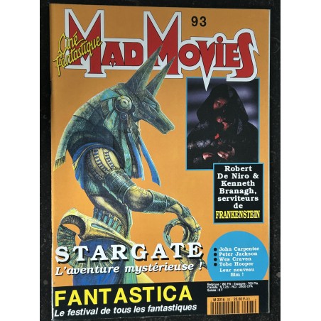 Ciné Fantastique MAD MOVIES  n° 93  - 1995 -  FANTASTICA  STARGATE  Robert de Niro  Kenneth Branagh FRANKENSTEIN