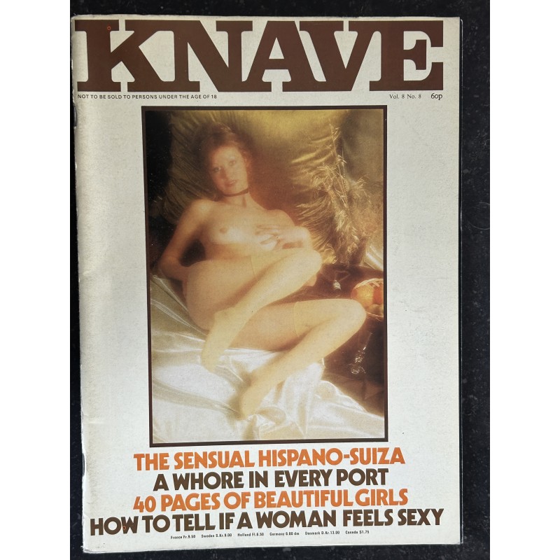 KNAVE Vol. 08 n° 08 1976 - 40 pages of Beautiful Girls - The sensual Hispano-Suiza